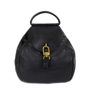 Delvaux Black Lucifer Backpack now for sale at labellov vintage fashion webshop belgium