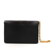 Delvaux Black Leather Clutch Bag