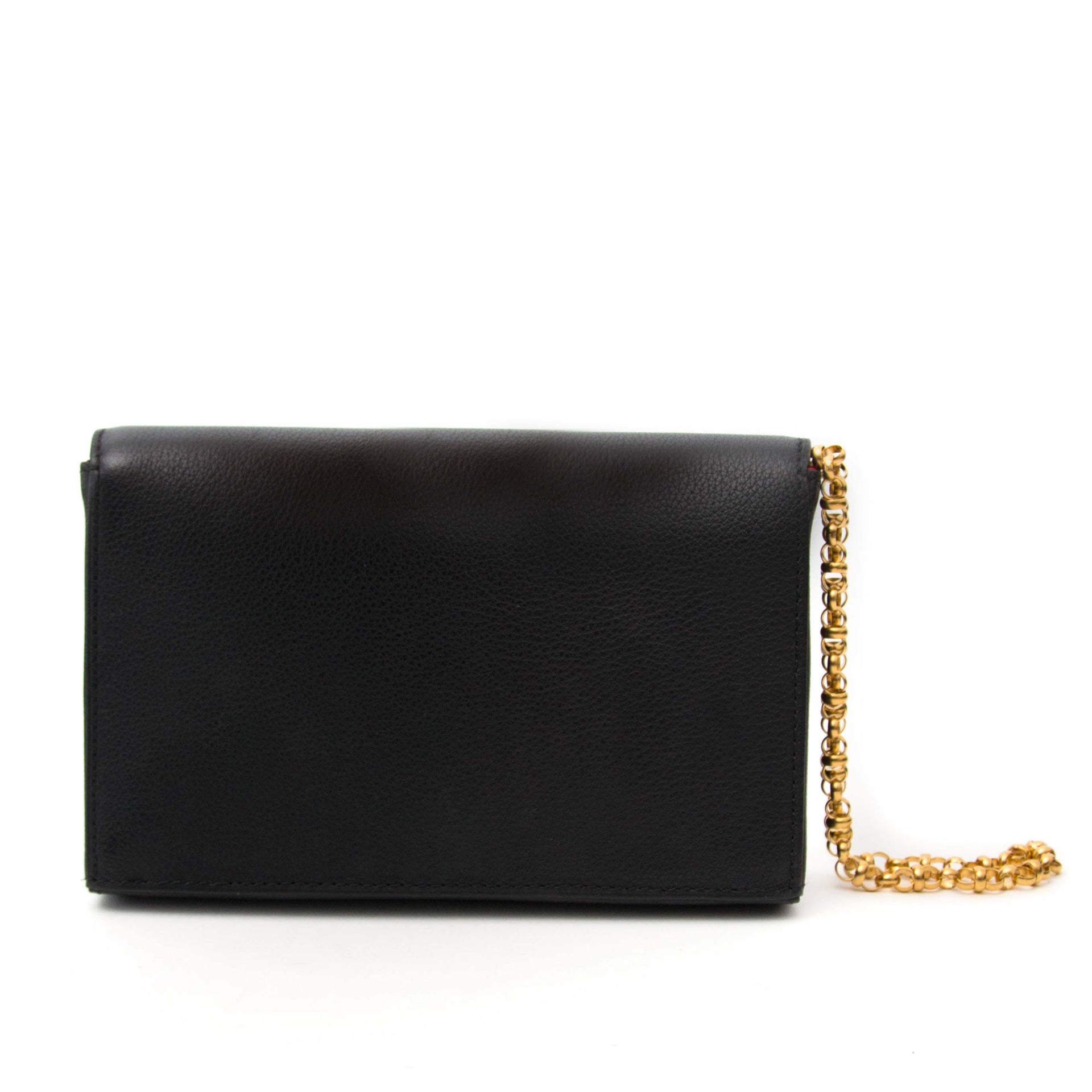 Delvaux Black Leather Clutch Bag
