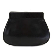 Delvaux black leather pochette clutch now for sale at labellov vintage fashion webshop belgium