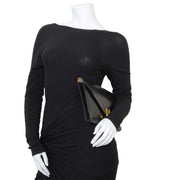 delvaux black clutch now for sale at labellov vintage fashion webshop belgium