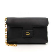 Delvaux Black Leather Clutch Bag