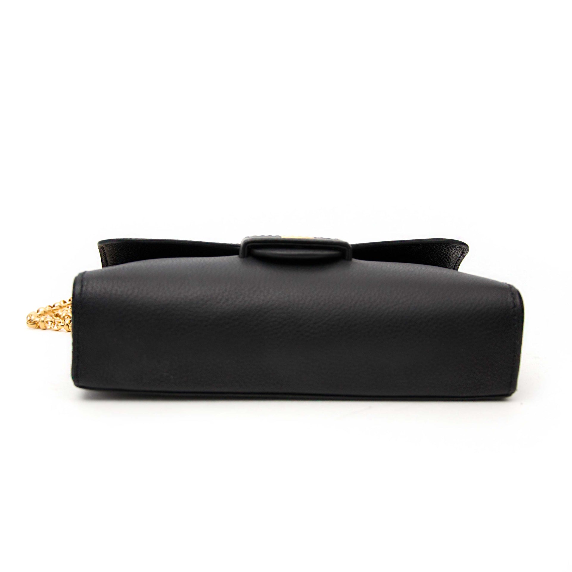 Delvaux Black Leather Clutch Bag