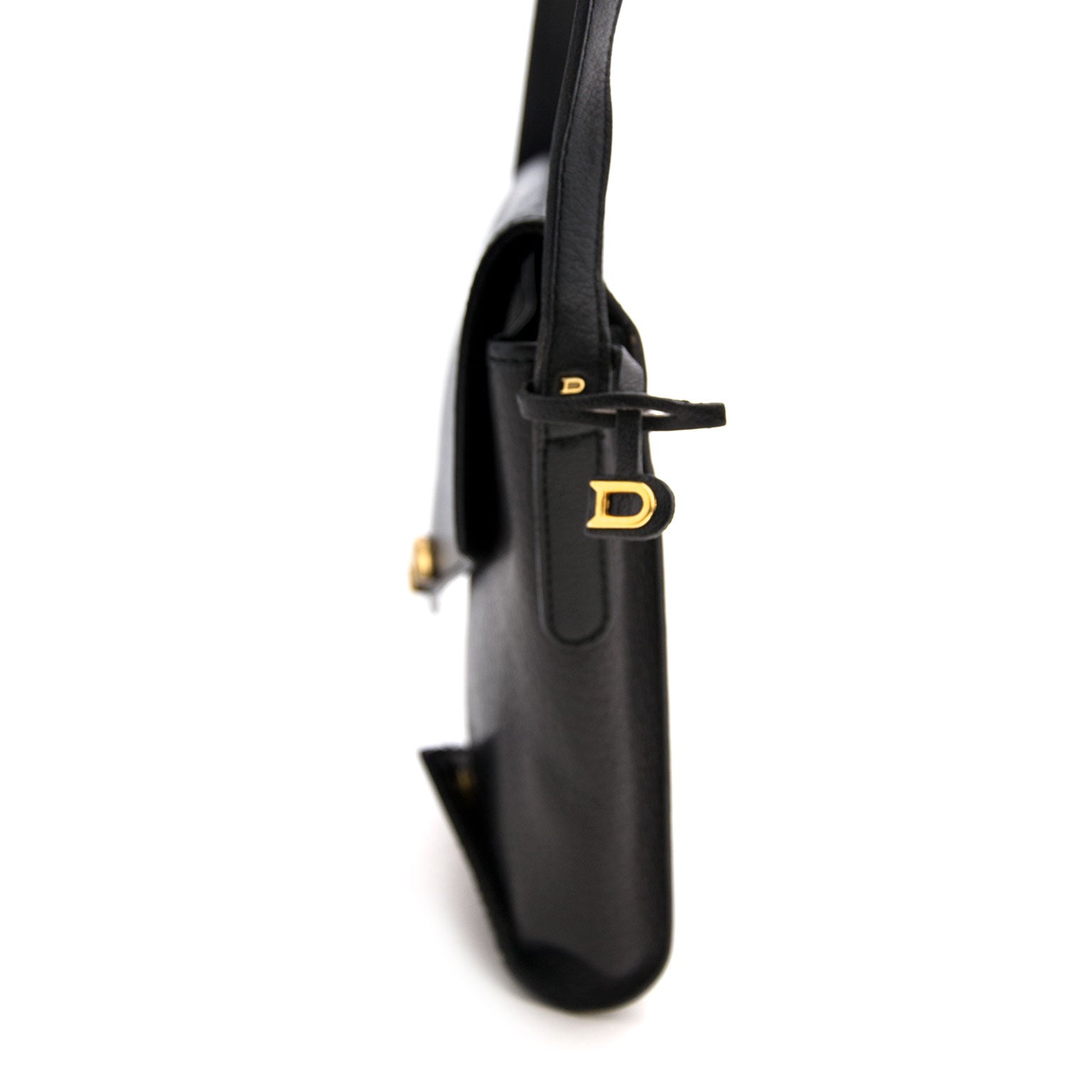 Bent u op zoek naar een authentieke Delvaux Black Leather Pouch Bag?