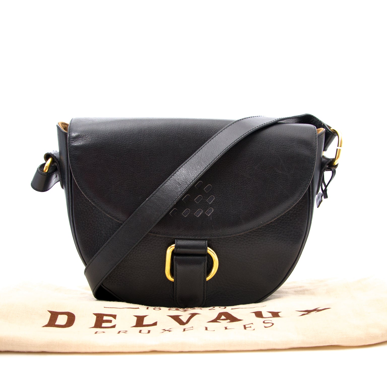 acheter en ligne comme neuf sac a epaule Delvaux bleu marine auccasion