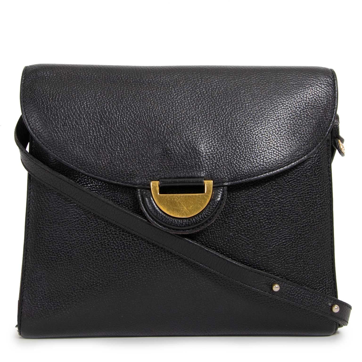 delvaux black crossbody bag now for sale at labellov vintage fashion webshop belgium