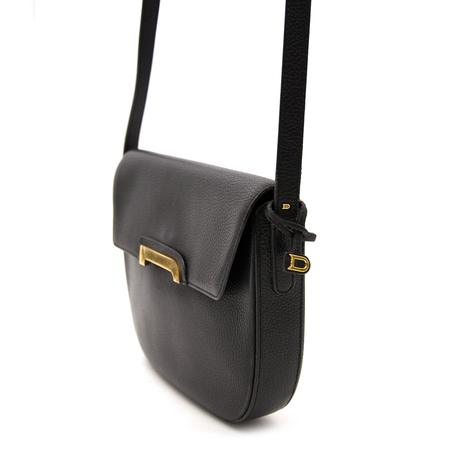 Delvaux zwarte lederen schouderhandtas nu online op labellov.com tegen de beste prijs.