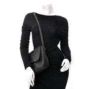 Delvaux Black Textured Leather Saddle Flap Bag Buy authentic designer Delvaux secondhand bags at Labellov at the best price. Safe and secure shopping. Koop tweedehands authentieke Delvaux tassen bij designer webwinkel labellov.