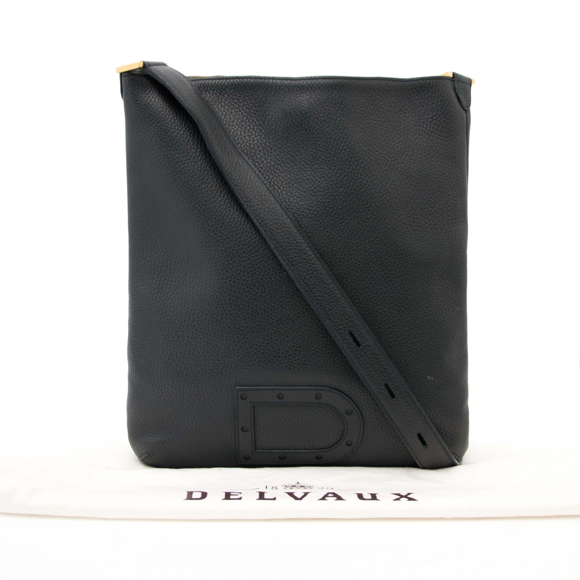 koop veilig online aan de beste prijs Delvaux Anthracite Le Louise Bandouliere