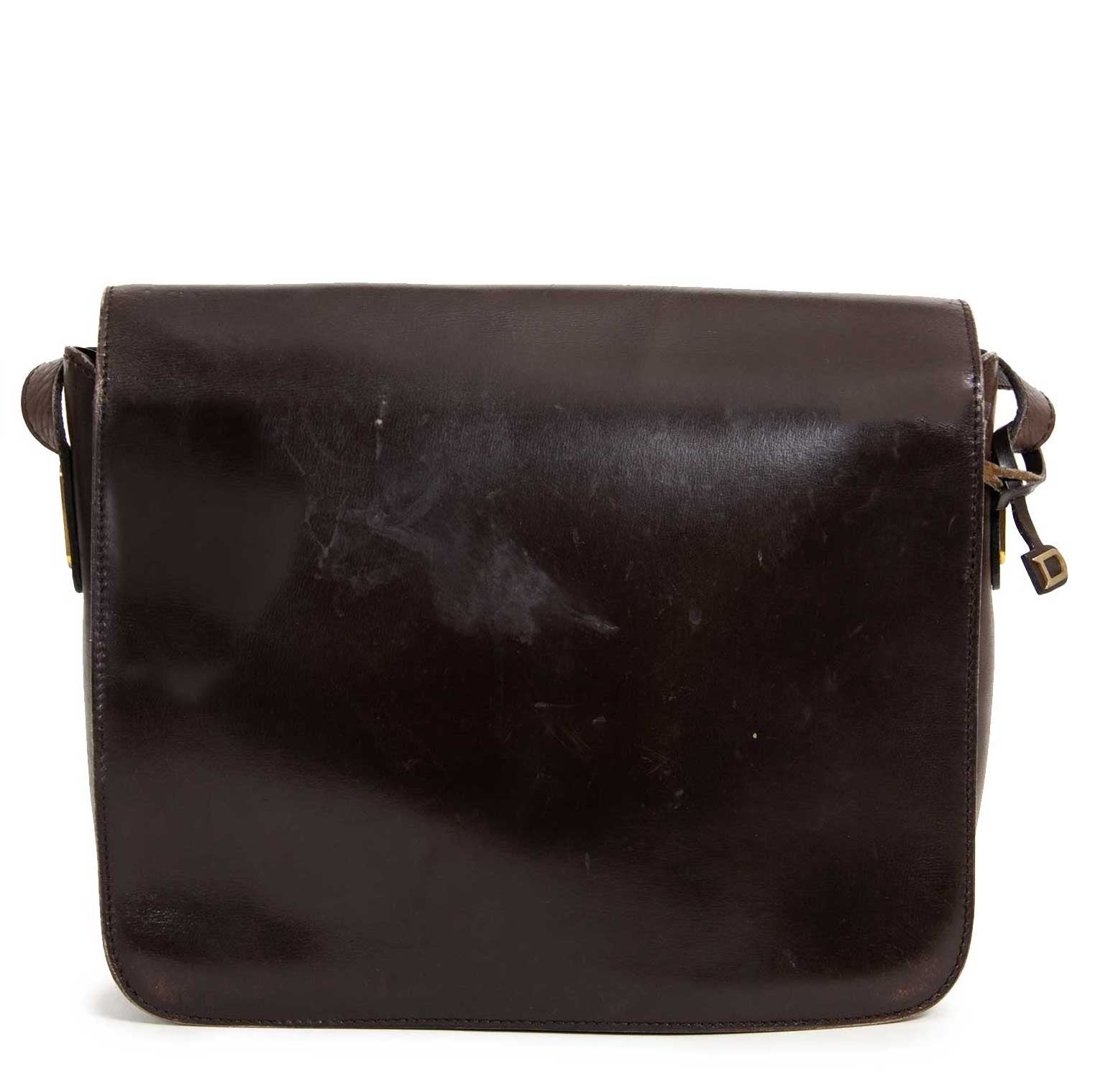 delvaux brown leather bourgogne bag now for sale at labellov vintage fashion webshop belgium