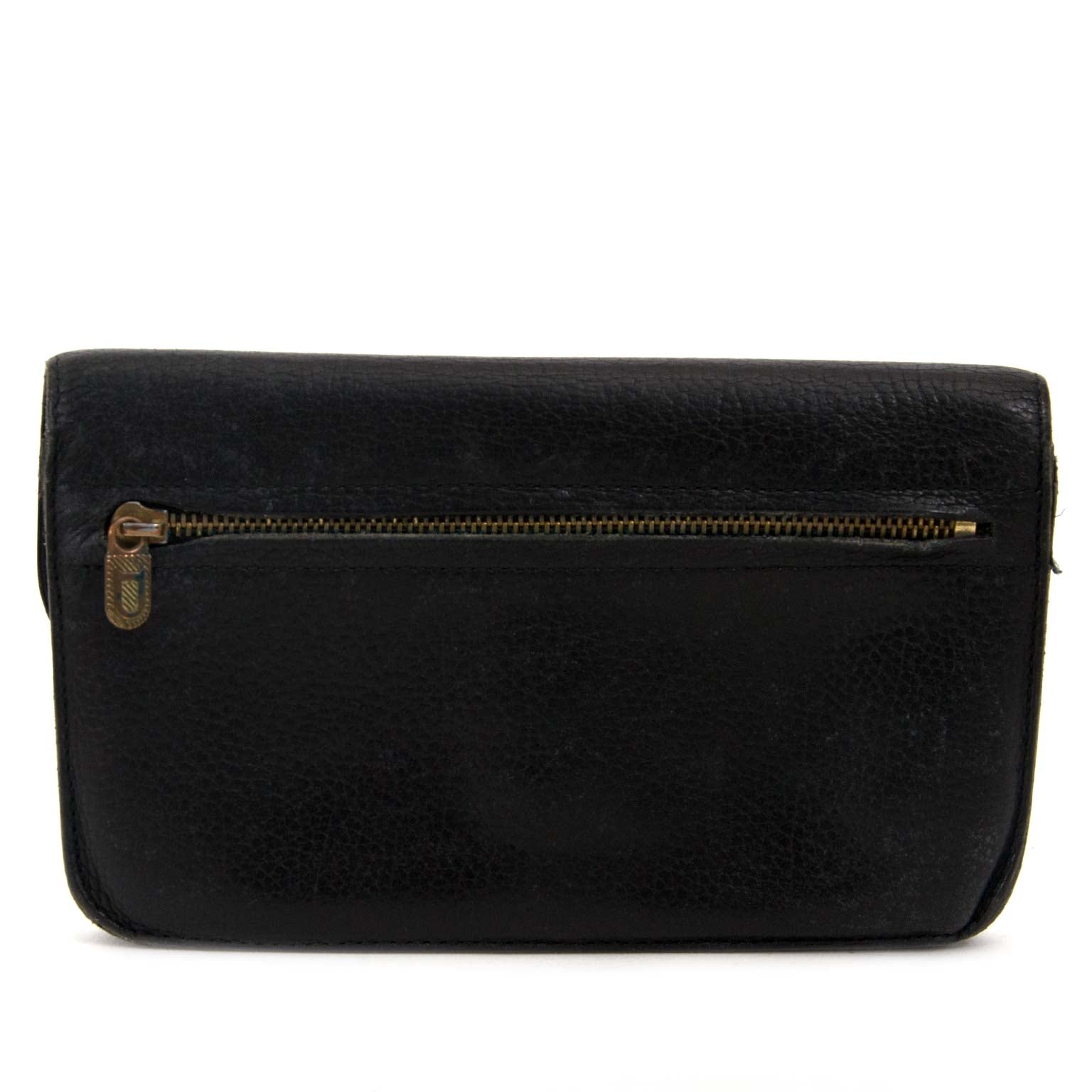delvaux black escudo wallet now for sale at labellov vintage fashion webshop belgium