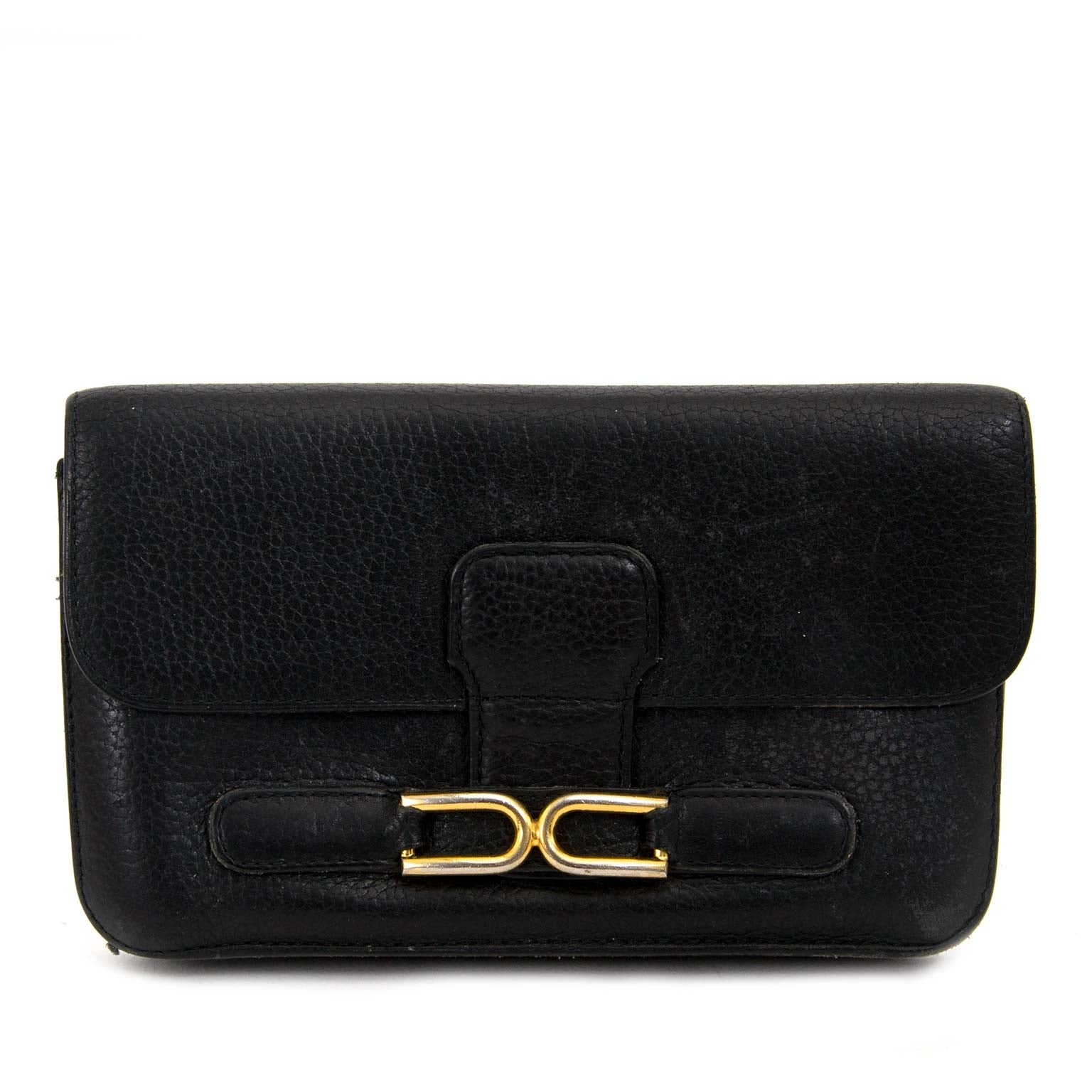 delvaux black escudo wallet now for sale at labellov vintage fashion webshop belgium