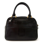 Delvaux Black Leather Top Handle Bowling Bag for sale online