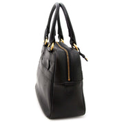 Delvaux Black Leather Top Handle Bowling Bag kopen