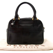 Delvaux Black Leather Top Handle Bowling Bag for the best price