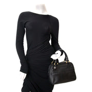 Delvaux Black Leather Top Handle Bowling Bag te koop in Antwerpen