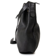 Delvaux Black Leather Drawstring Shoulder Bag kopen en verkopen aan de beste prijs