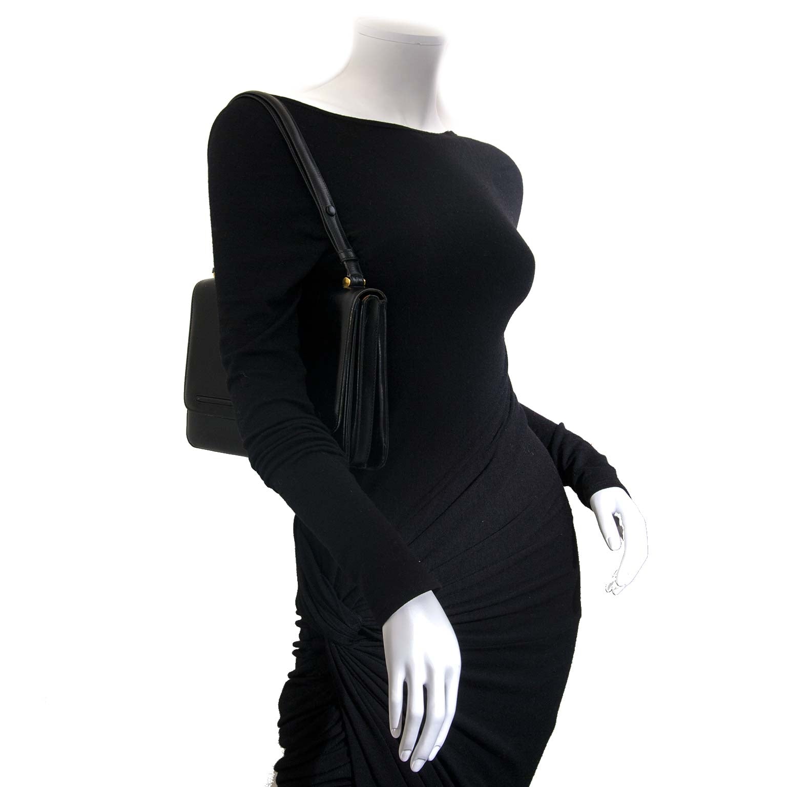 delvaux vintage seconde-à-main sac noir à vendre à labellov vintage webshop de mode belgique