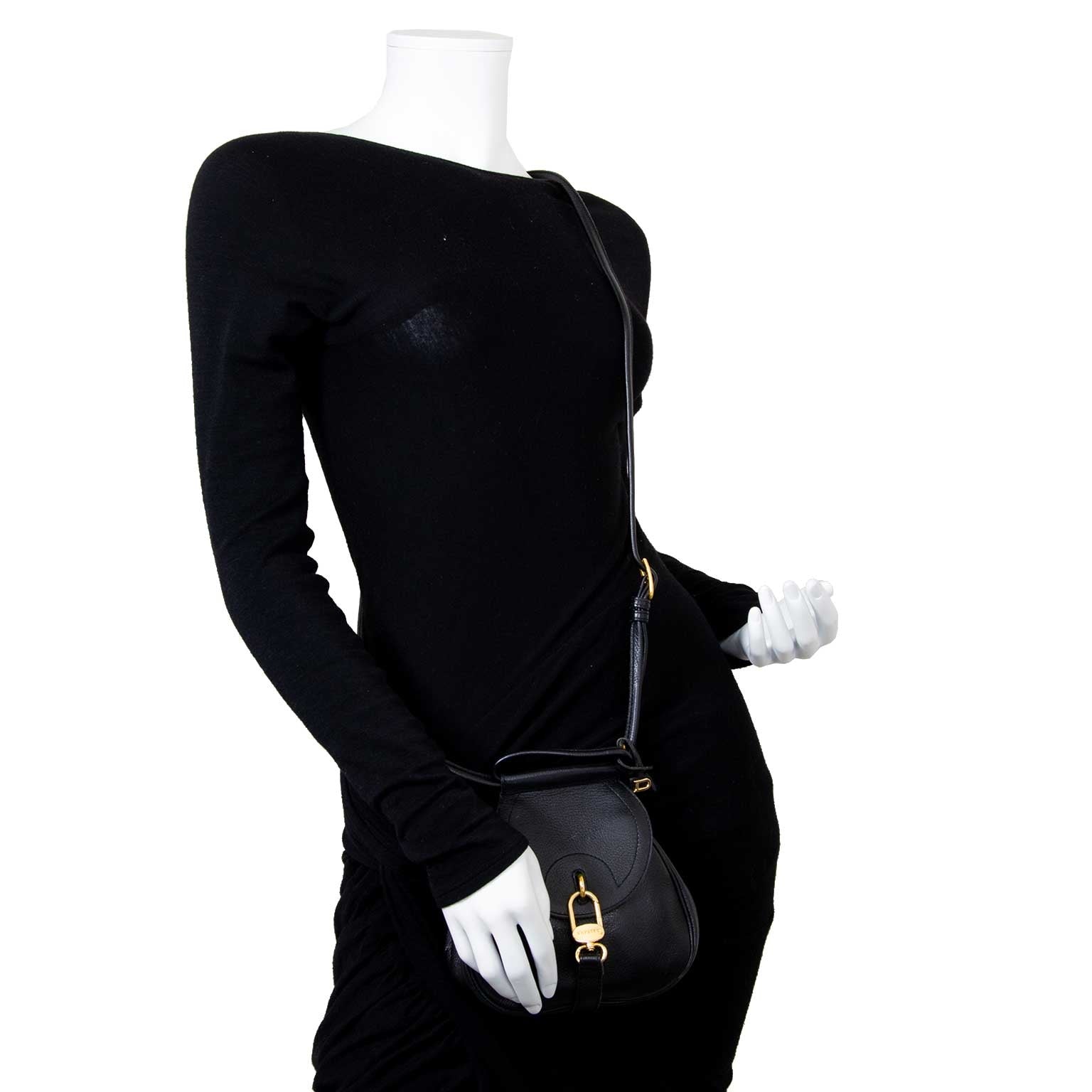 Delvaux Black Cerceau Crossbody Bag