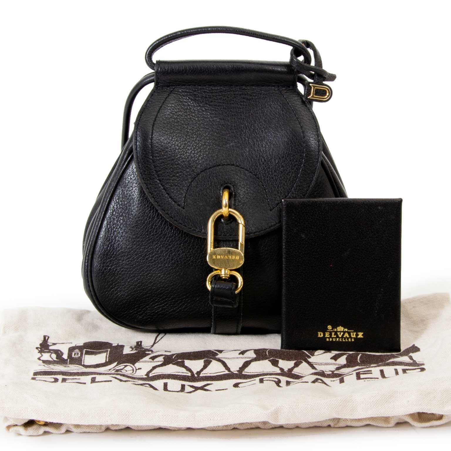 acheter en ligne seconde main Delvaux Black Cerceau Crossbody Bag