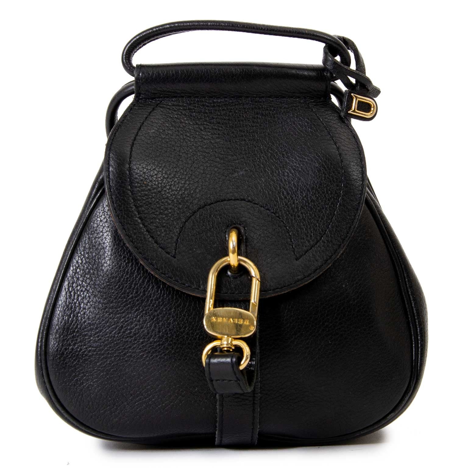 acheter enligne seconde main Delvaux Black Cerceau Crossbody Bag