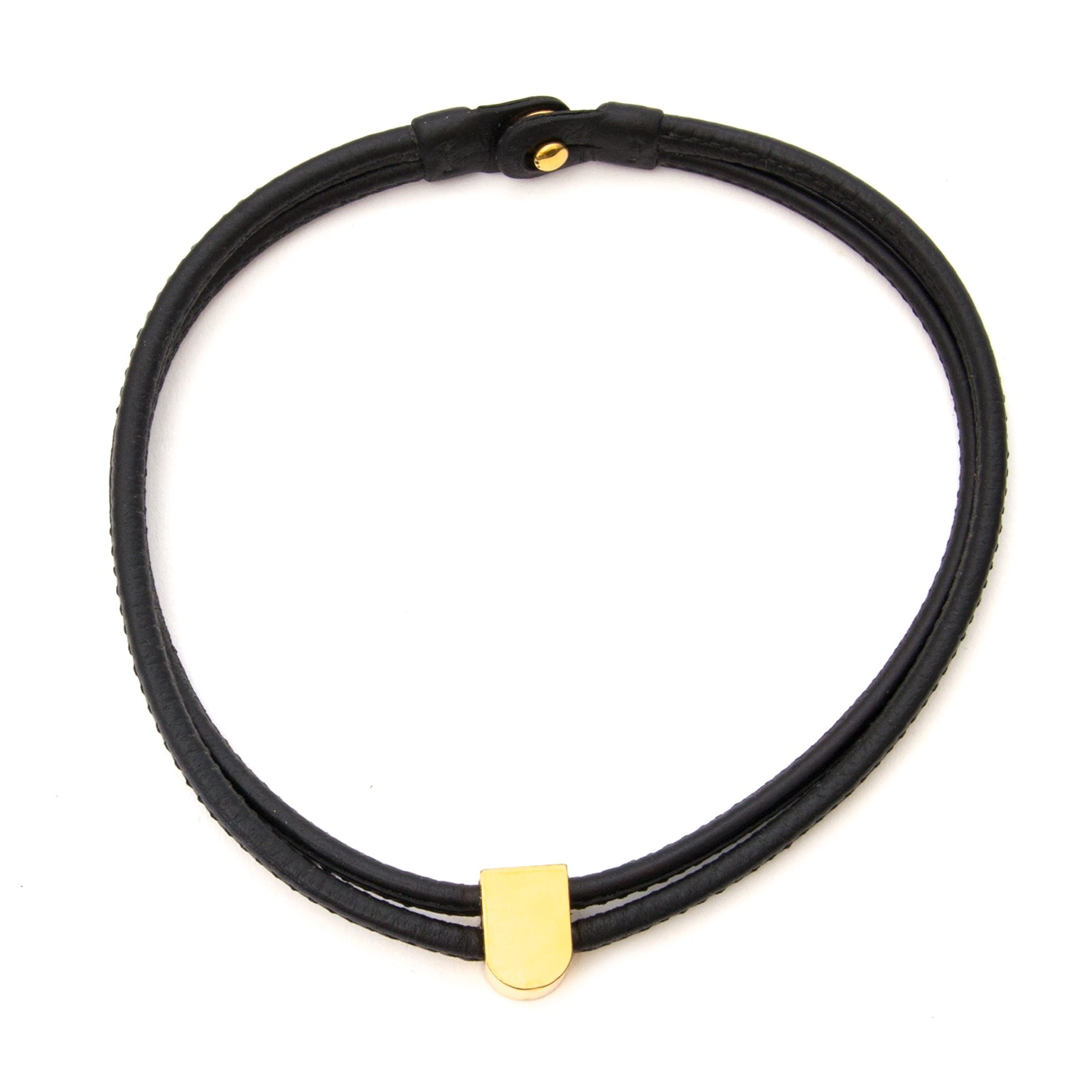 delvaux black d necklace now for sale at labellov vintage fashion webshop belgium
