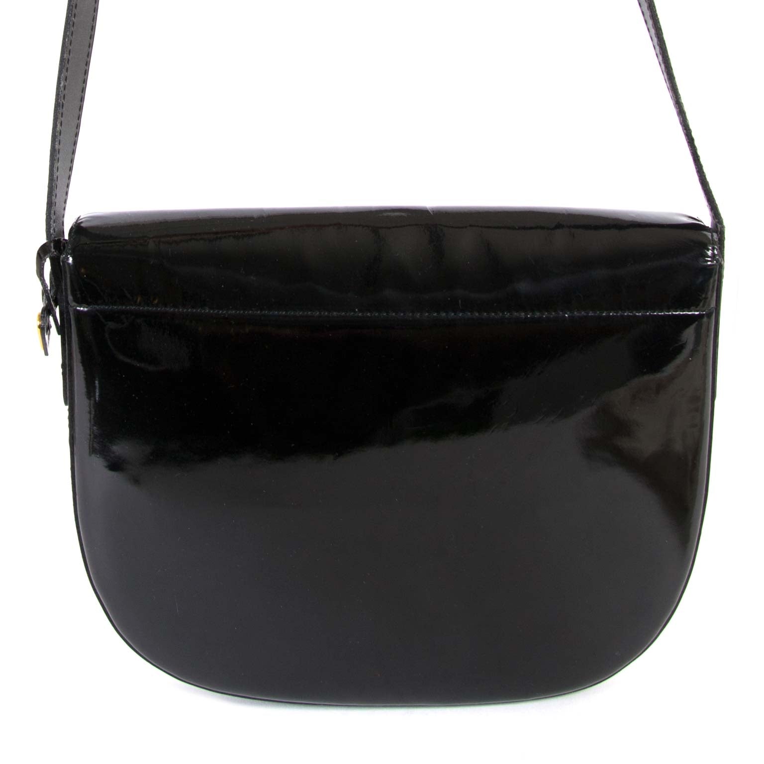 Delvaux Black Patent Shoulder Bag