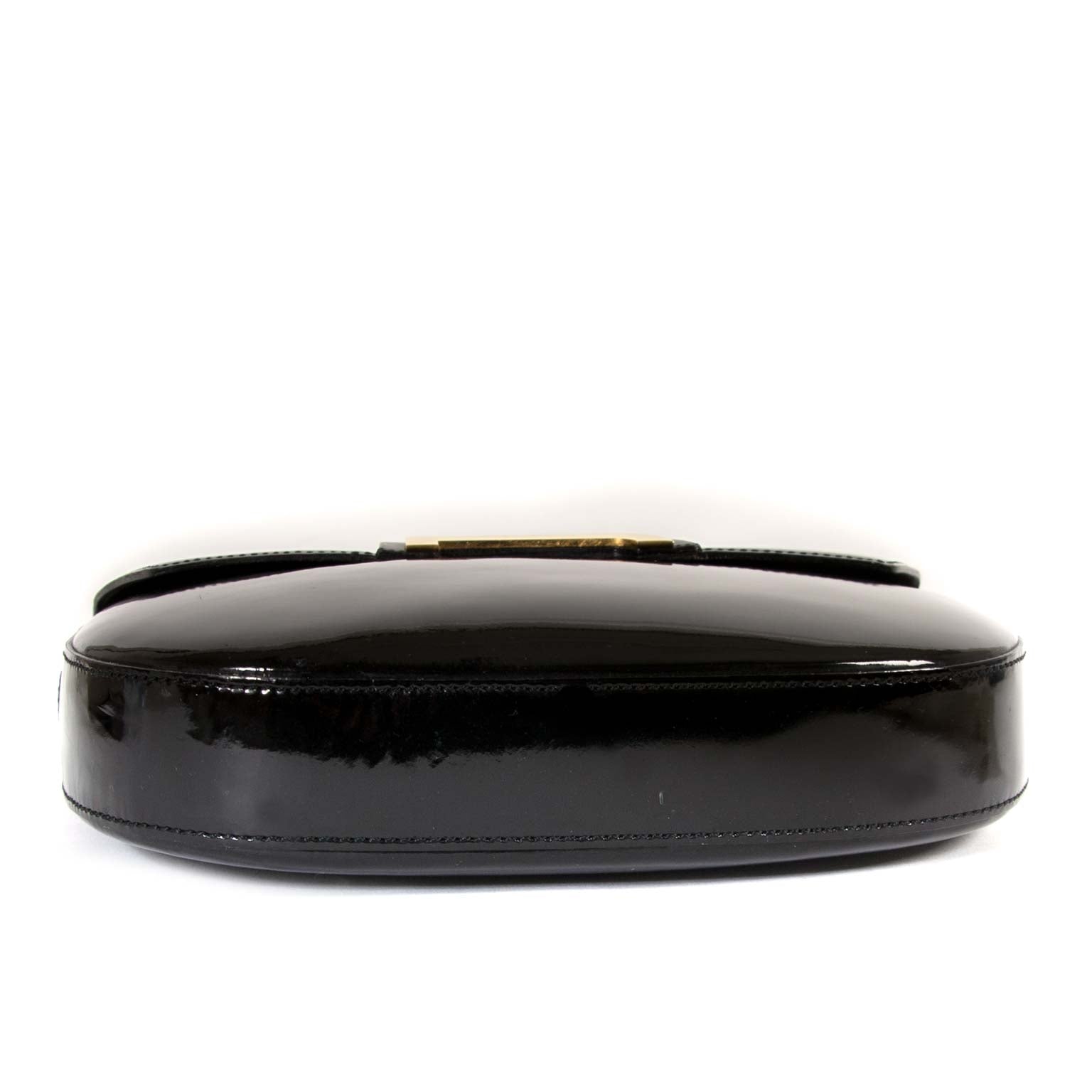 Delvaux Black Patent Shoulder Bag for sale online