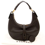 koop uw Delvaux Camille bruin Leather Shoulder Bag nu online bij labellov.com tegen de beste prijs