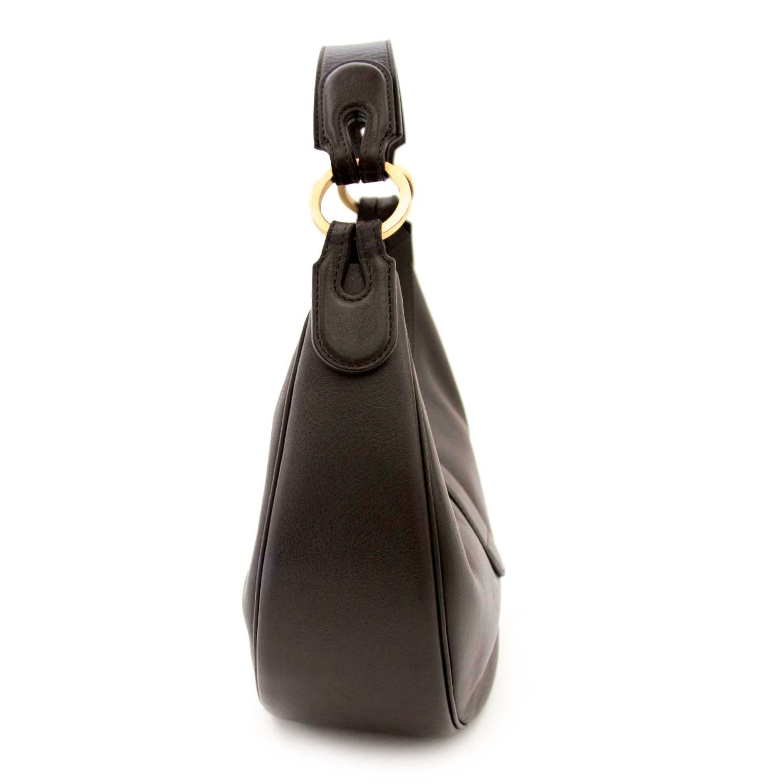 Delvaux Camille Bruin Lederen Schoudertas
