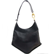 authentic Delvaux Black Satan Shoulder Bag for sale at labellov vintage online shop