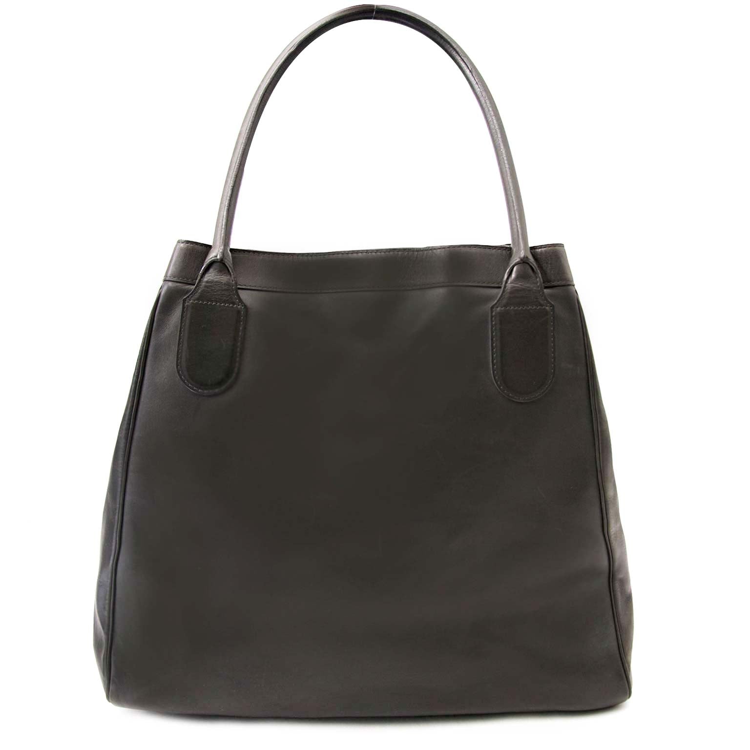 Delvaux Grey Leather Cabas now online at labellov.com for the best price