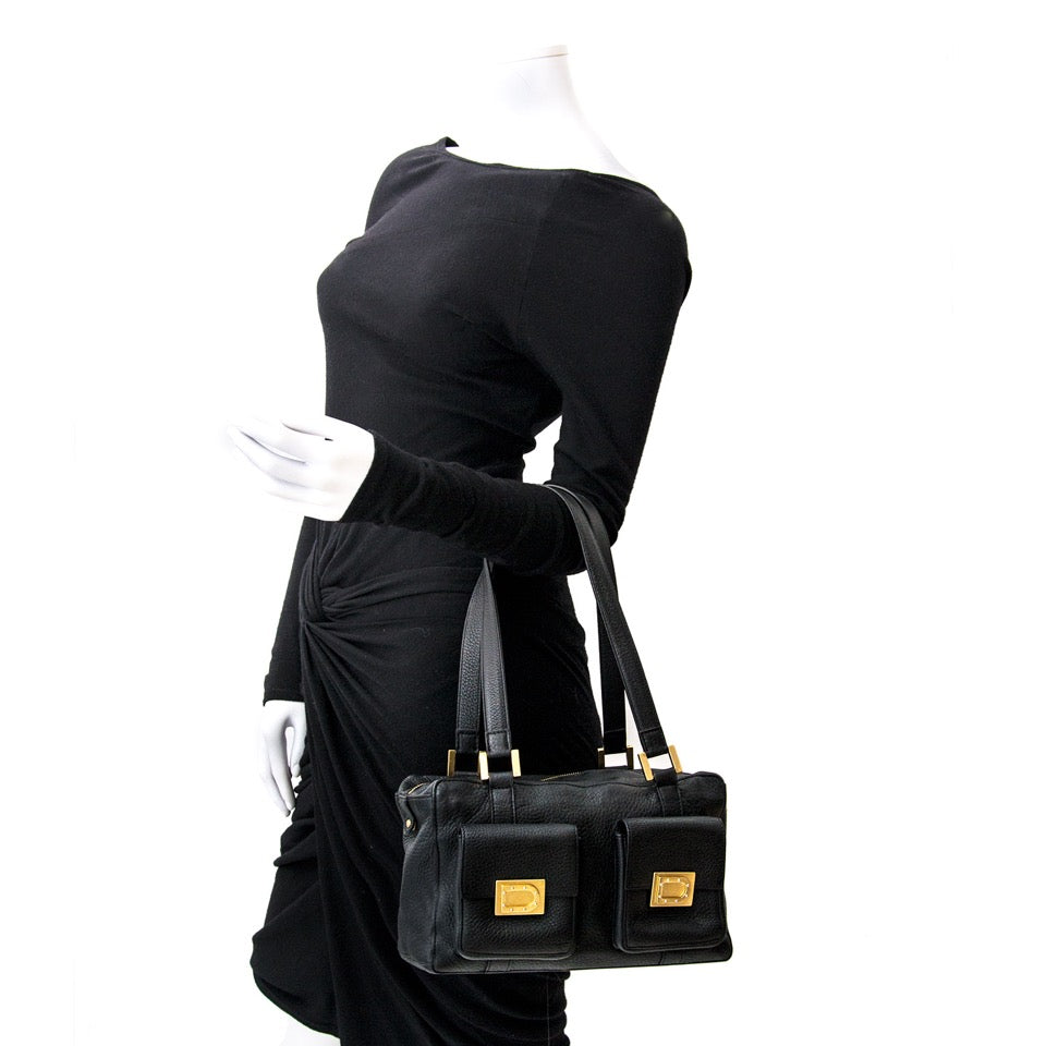 2de hands 100% authentiek Delvaux Black Handbag