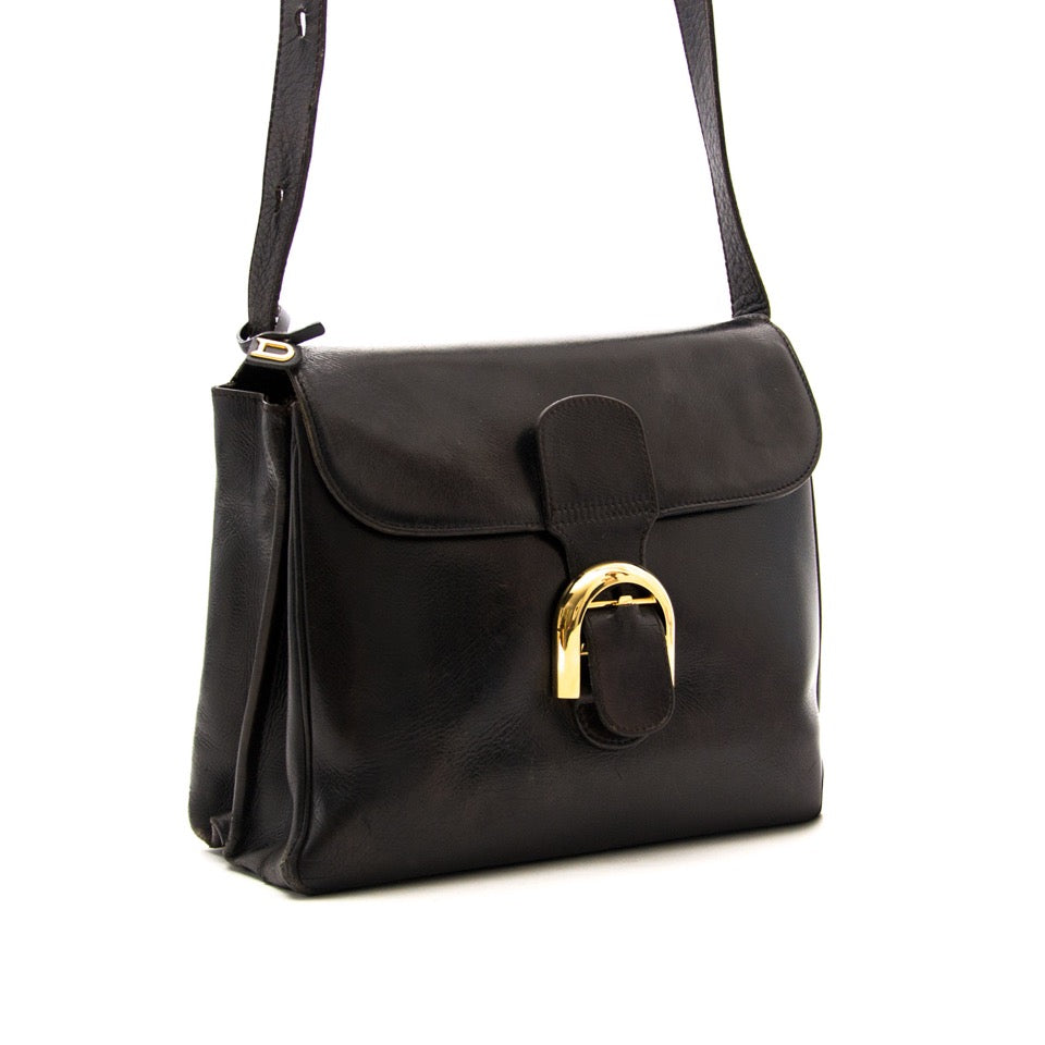 Vintage Delvaux Brillant shoulder bag. Authentic secondhand Delvaux bags at the right price at LabelLOV vintage webshop. Safe and secure online shopping. Authentieke tweedehands Delvaux tassen met juiste prijs bij LabelLOV.