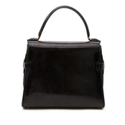 100% authentic seconde main sac a main Delvaux Tempête PM Black Lizard