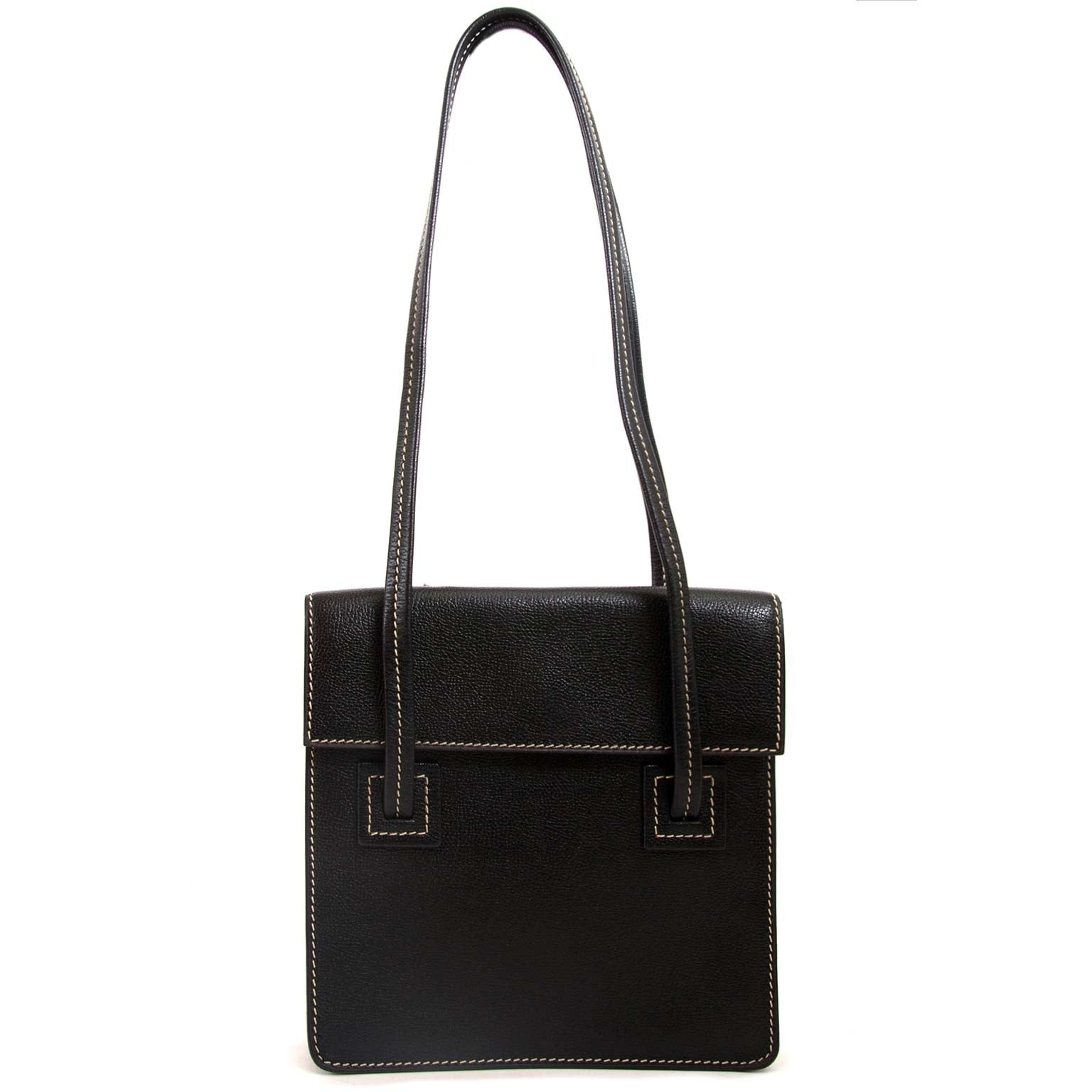 delvaux black santal shoulder bag now for sale at labellov vintage fashion webshop belgium