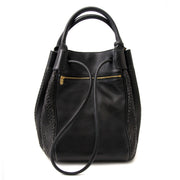 shop safe online brand new 100% authentic Delvaux Black Woven Toile de Cuir Bag