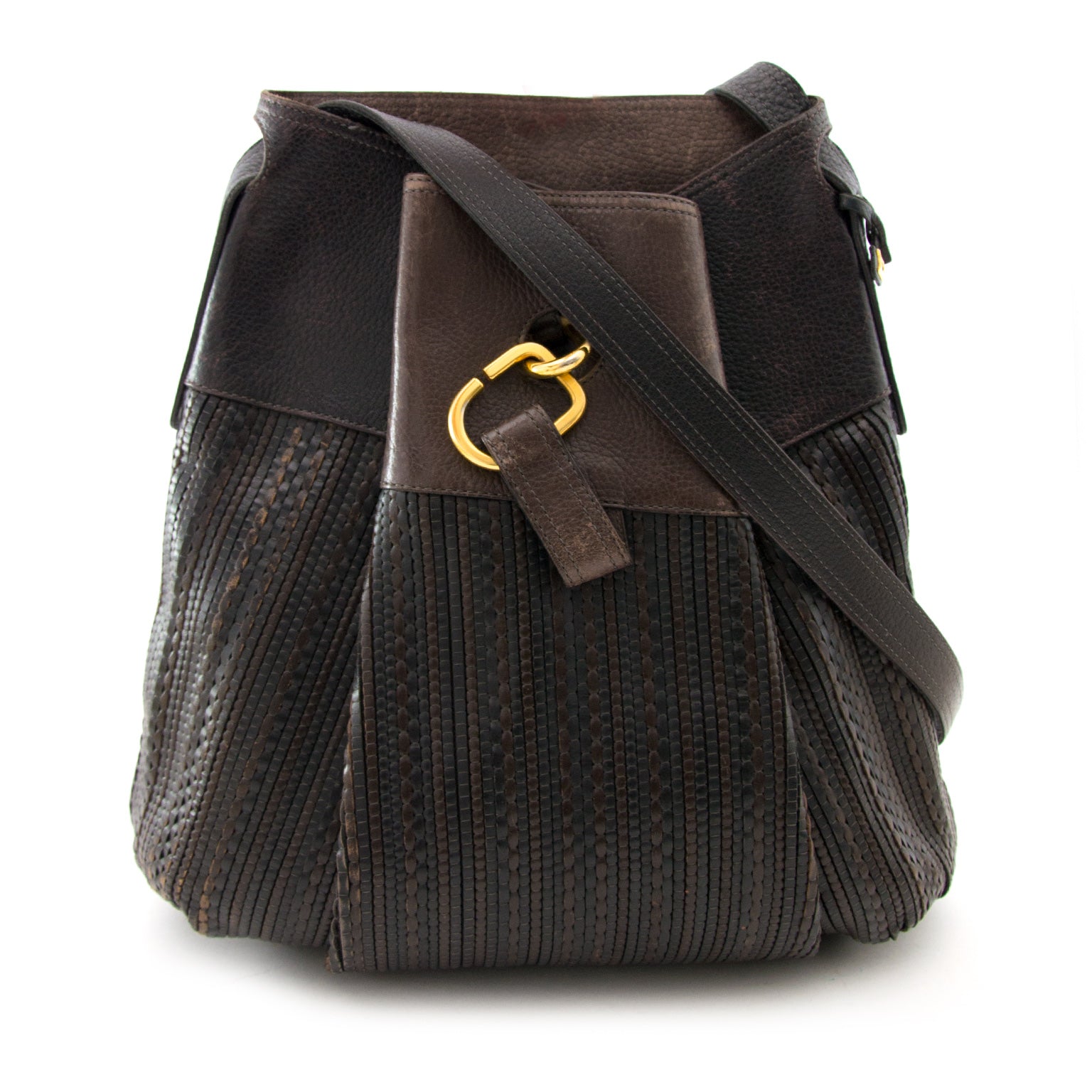 Buy now safe and secure a real dark brown Toile de cuir on www.labellov.com at the best price.