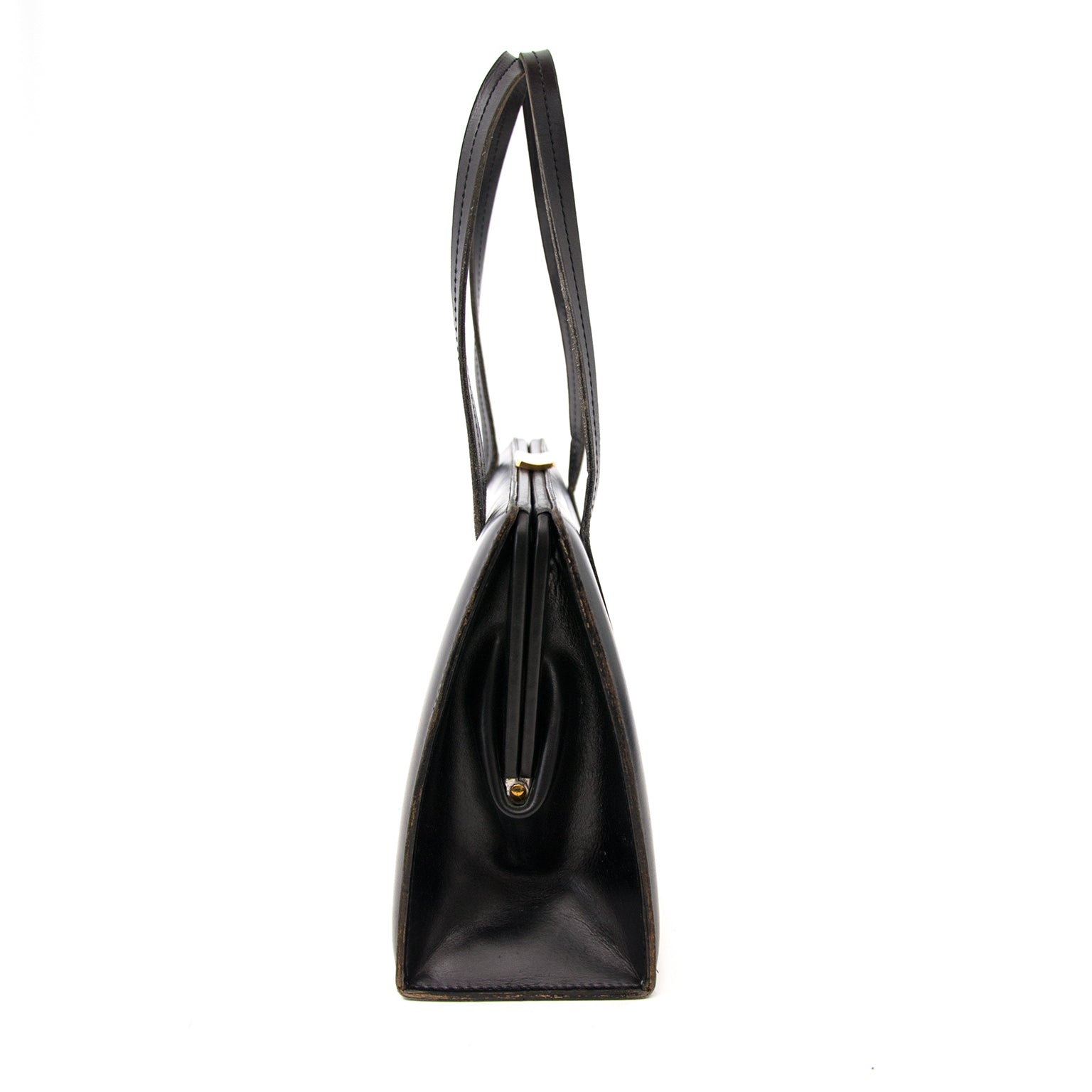 Bent u opzoek naar een Delvaux Black Leather Handbag?