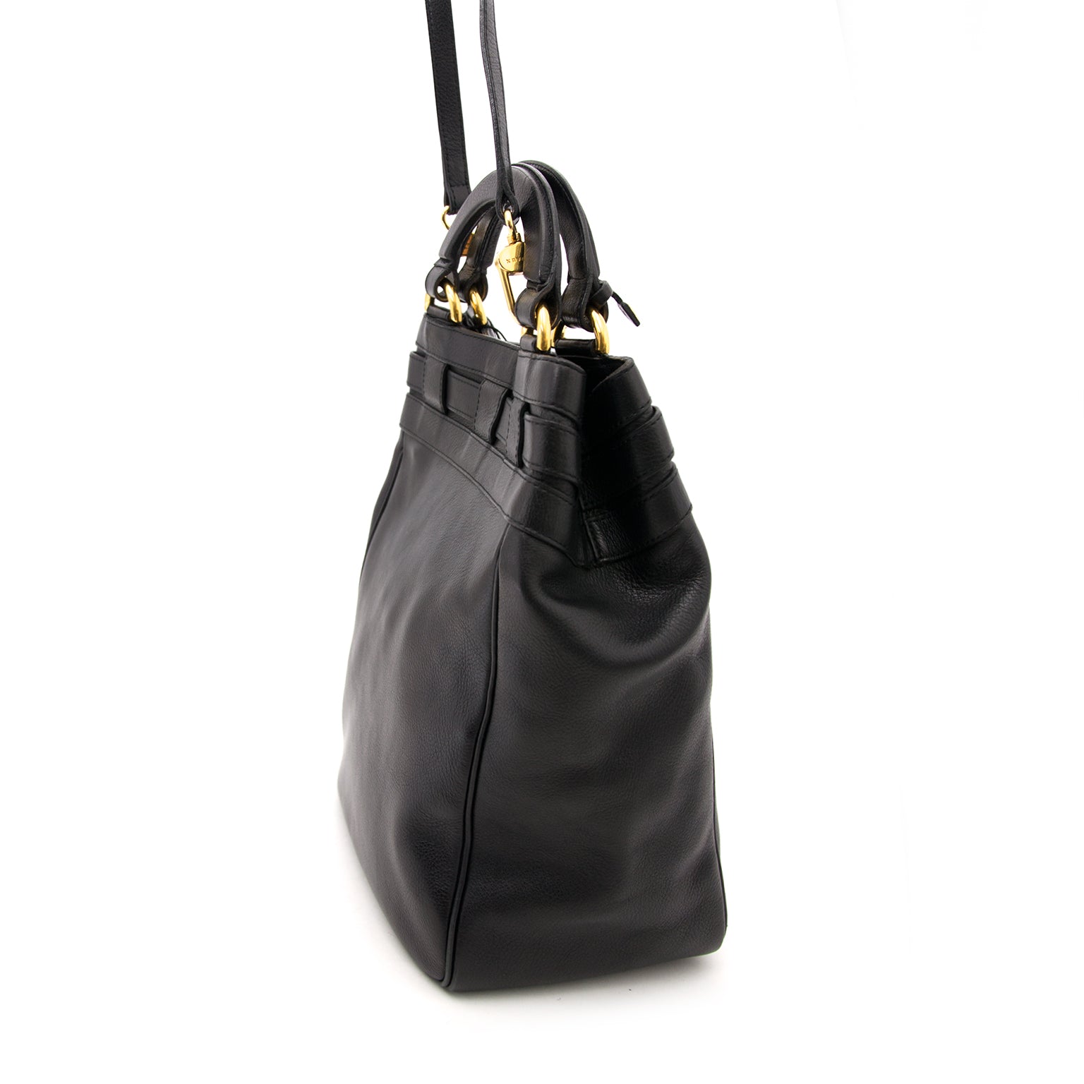 Acheter secur en ligne des sacs a mains Delvaux en cuir noir pour le meilleur prix