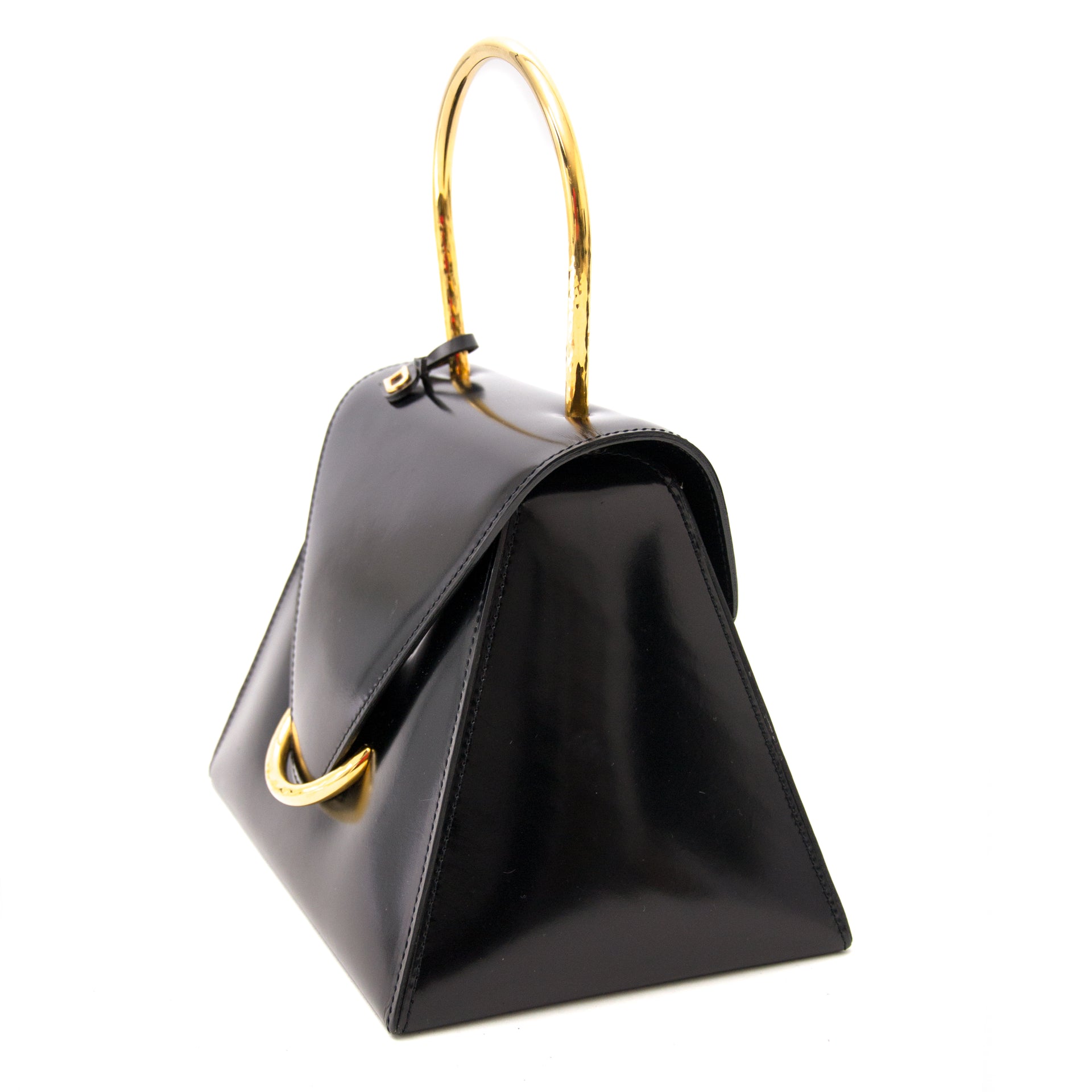 acheter en ligne secone main Delvaux Triangle Top Handle Bag