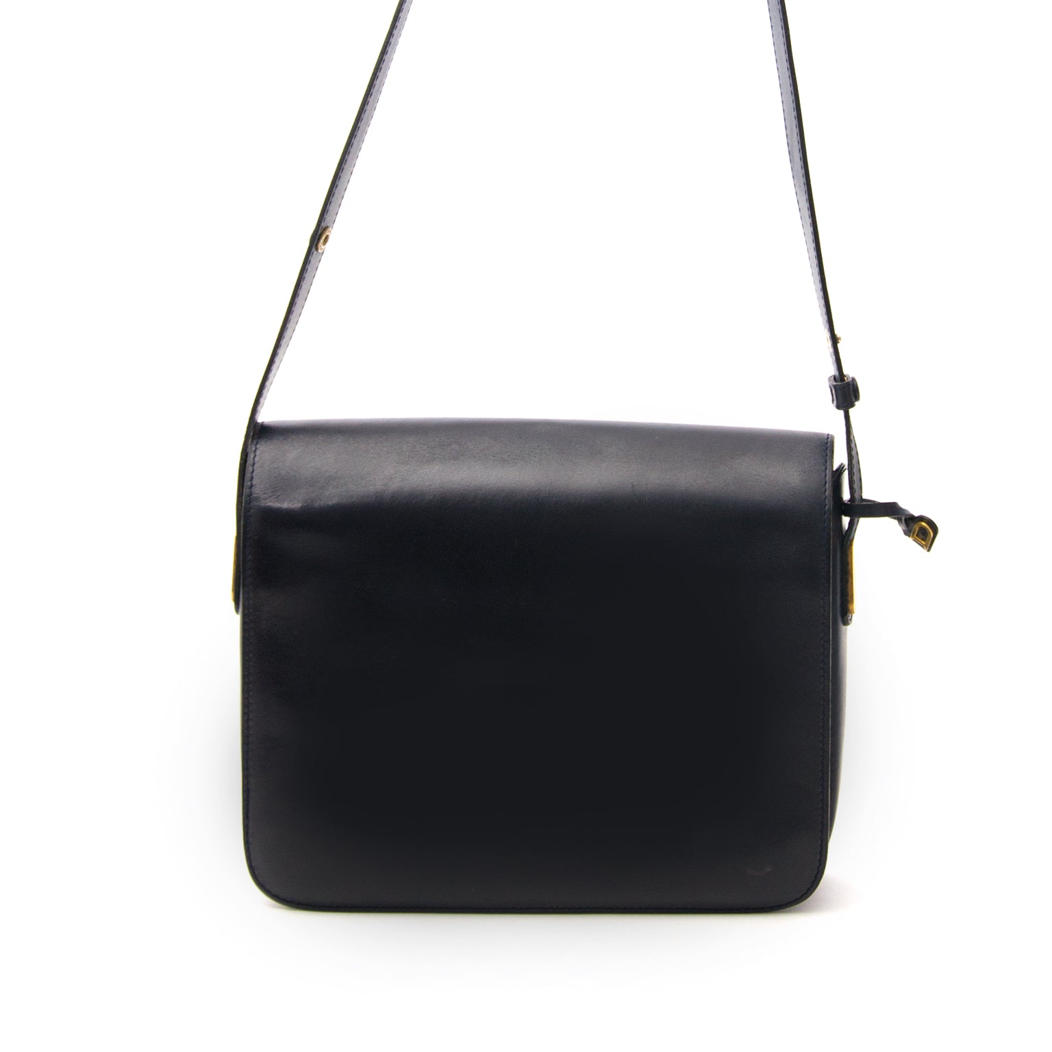 koop online aan de beste prijs Delvaux Blue Bourgogne Shoulder Bag in perfecte staat net als nieuw