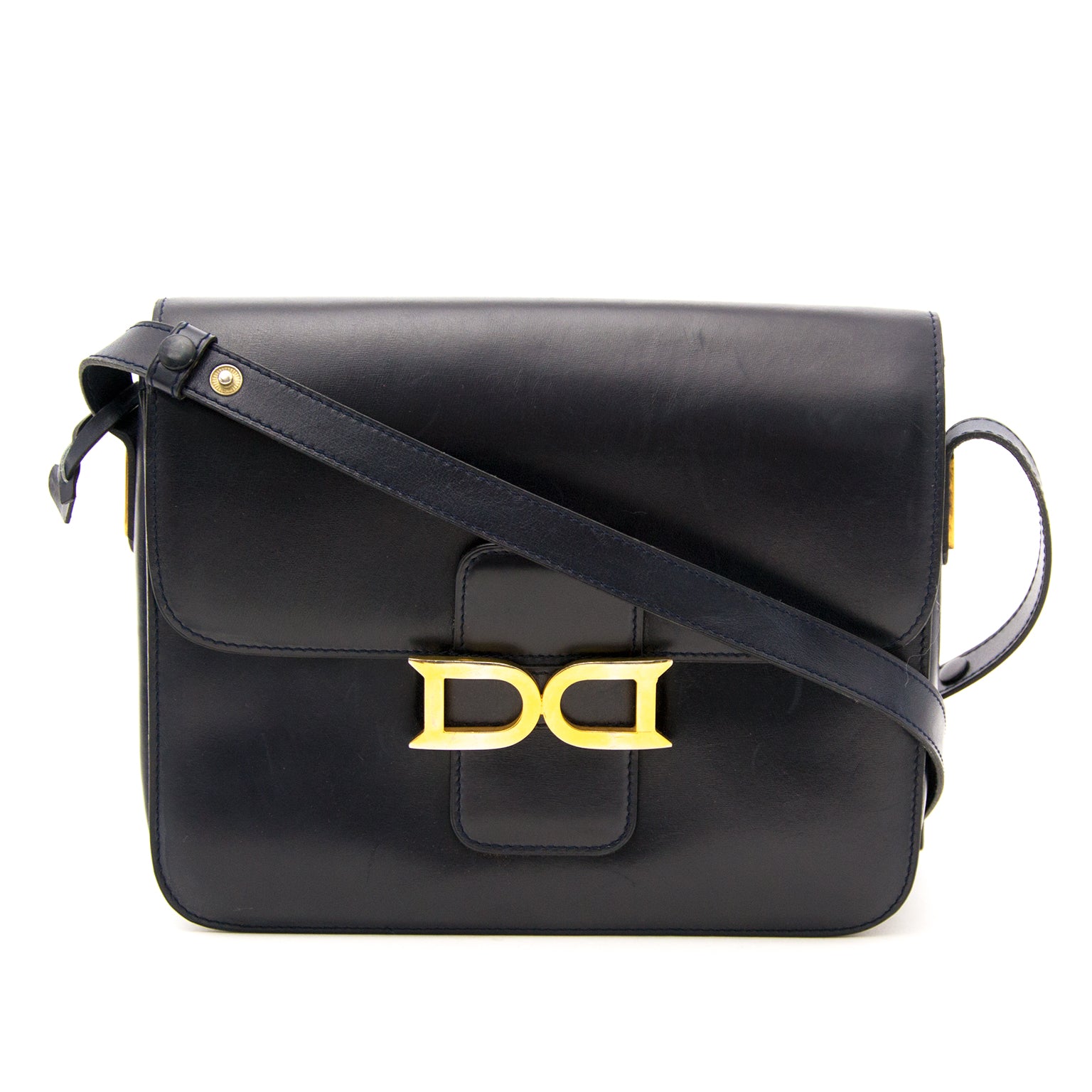 shop safe online secondhand designer Delvaux Blue Bourgogne Shoulder Bag at the best price
