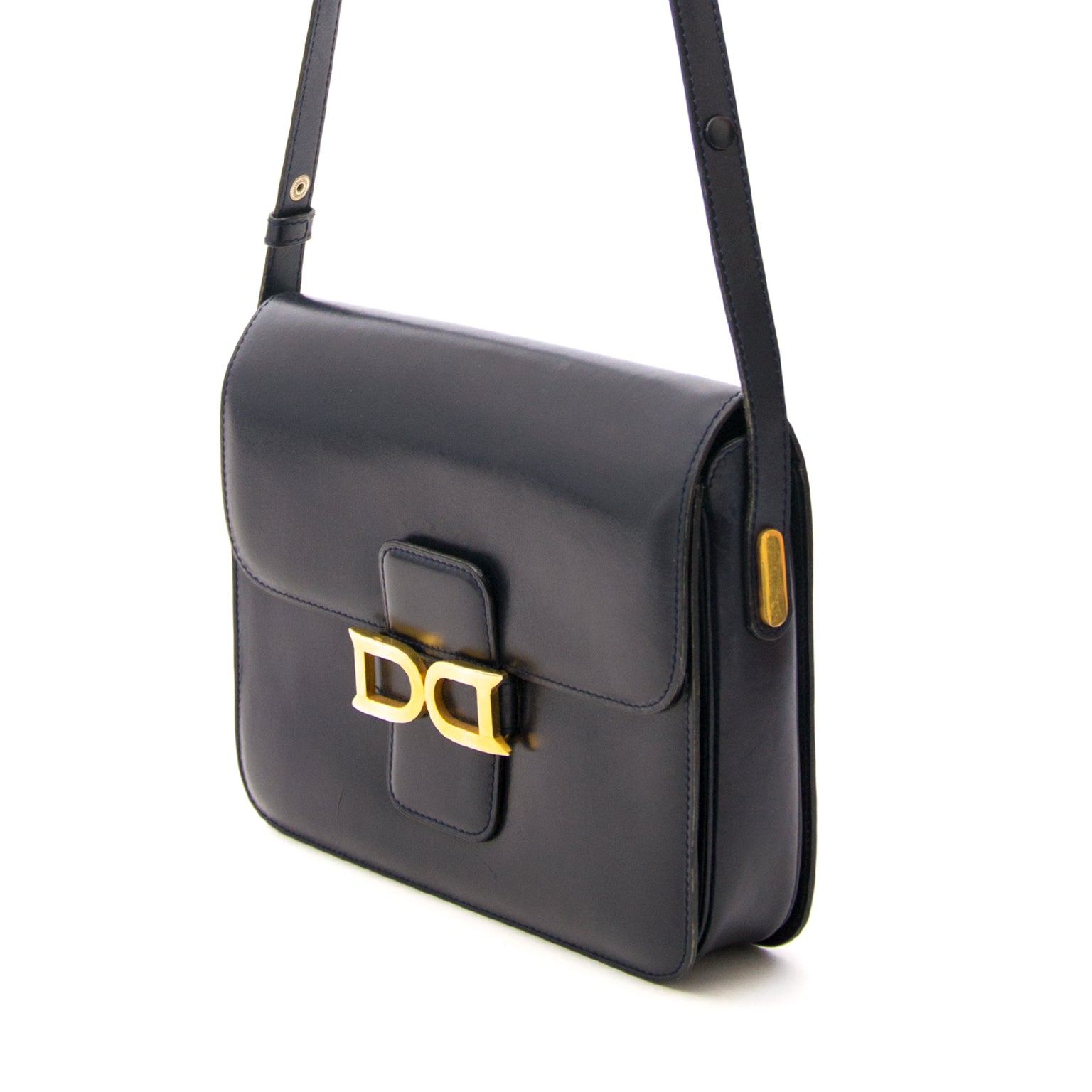 acheter en ligne seconde main sac a main Delvaux Blue Bourgogne Shoulder Bag