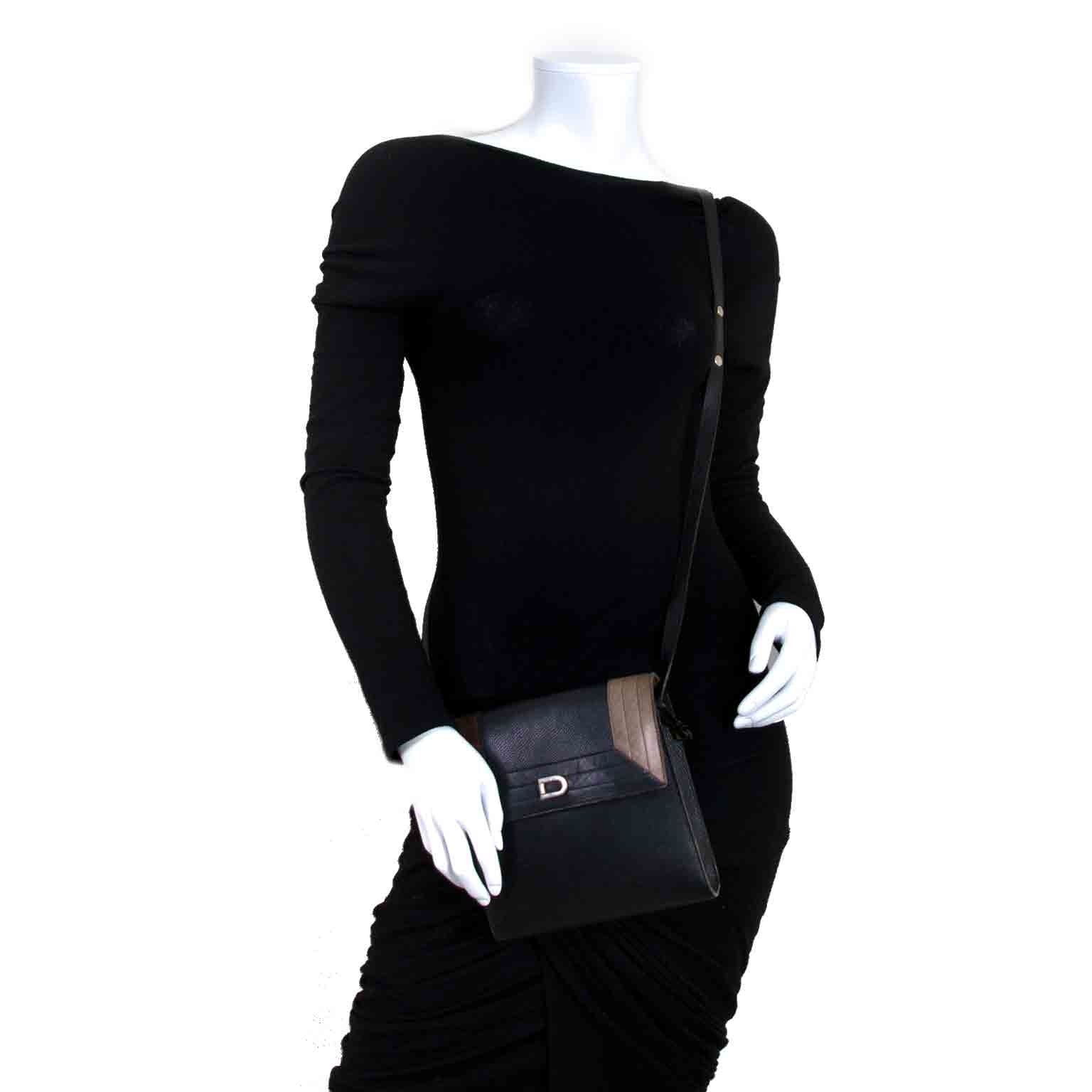 delvaux black crossbody bag now for sale at labellov vintage fashion webshop belgium