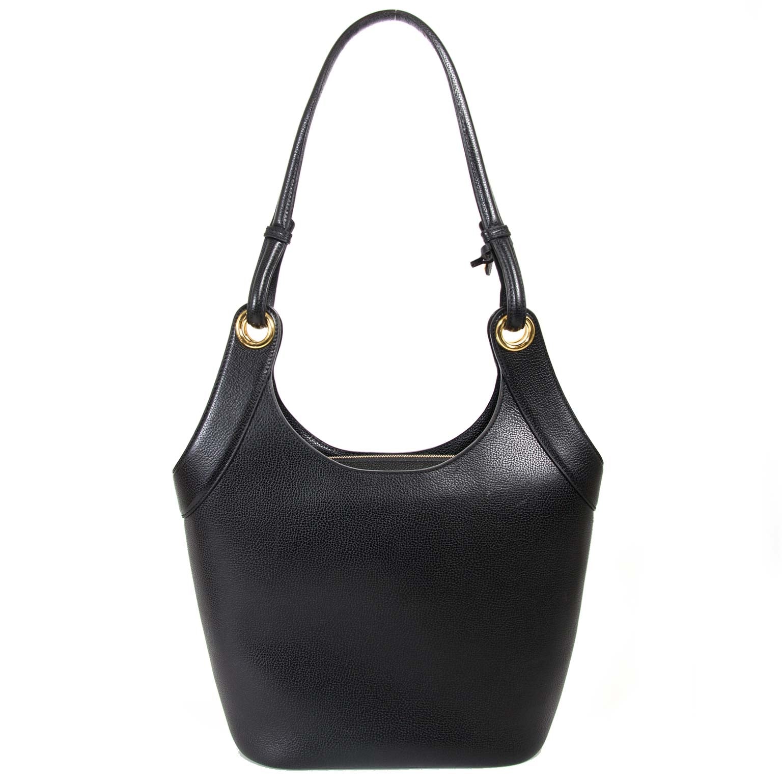 delvaux zwarte lederen tas nu te koop bij labellov vintage mode webshop belgië