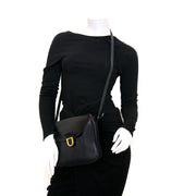 Delvaux Dark Blue Leather Crossbody Bag