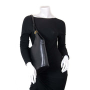 delvaux black leather tote now for sale at labellov vintage fashion webshop belgium