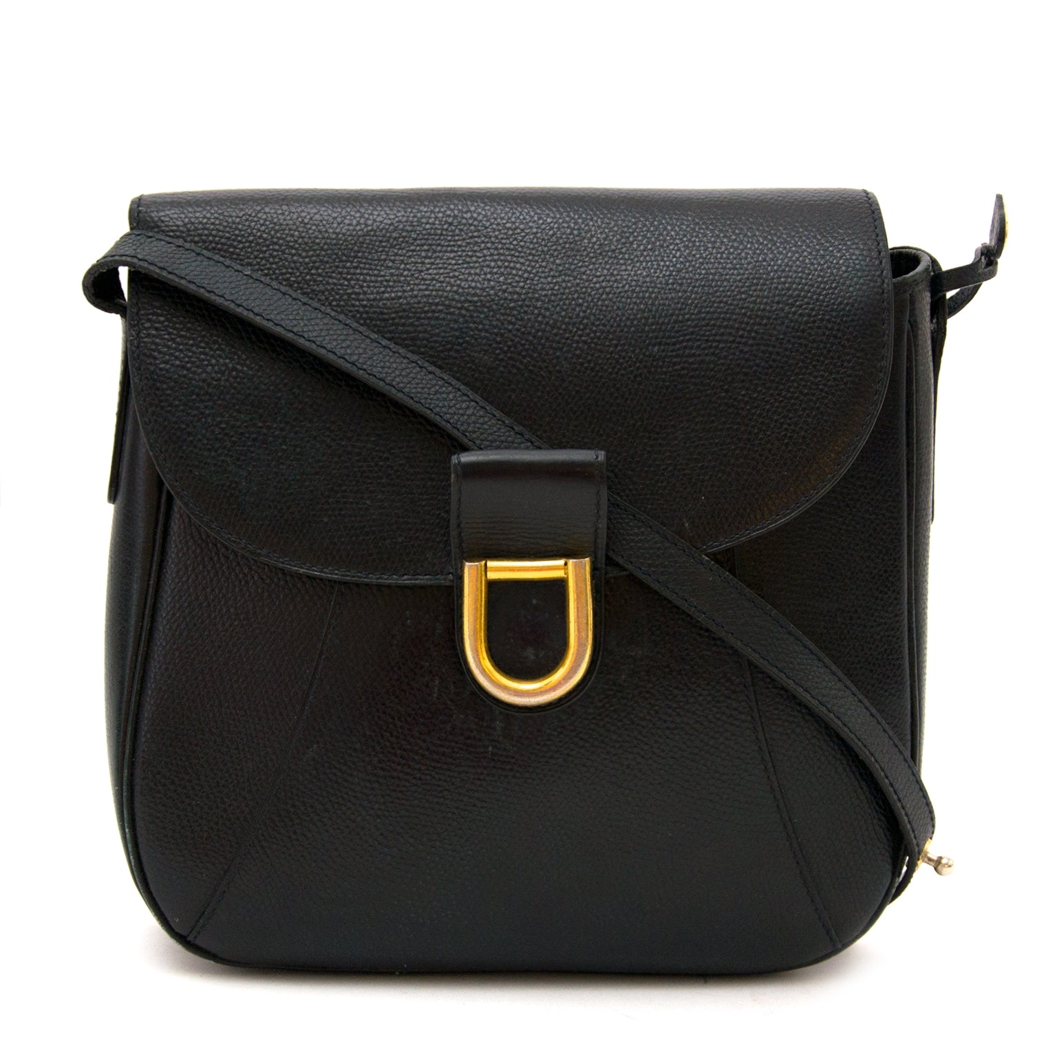 Delvaux Dark Blue Leather Crossbody Bag