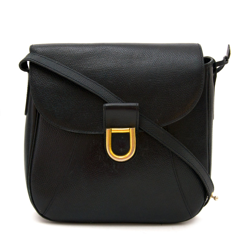 Delvaux Dark Blue Leather Crossbody Bag